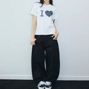 Cotton balloon fit jeans